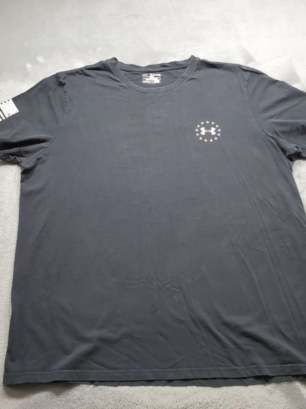 Under Armour Wounded Warrior Project Heat Gear Stretch T-shirt Black Mn Sz 2XL